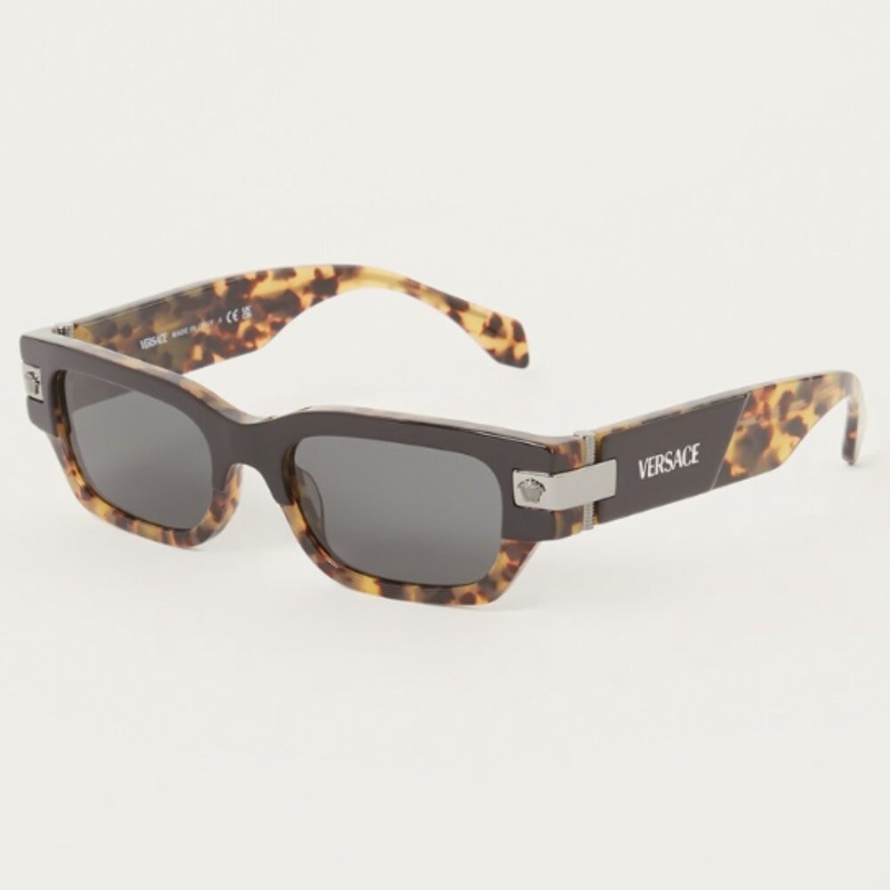 NEW VERSACE SQUARE SUNGLASSES MOD 4465 5456/87 BROWN VE4465 545687 WOMEN EYEWEAR